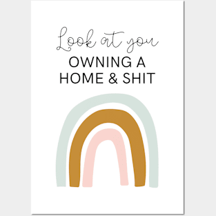 New Home Owner Gift, Homeowner | Funny Housewarming Gift, House Warming For Men And Women Posters and Art